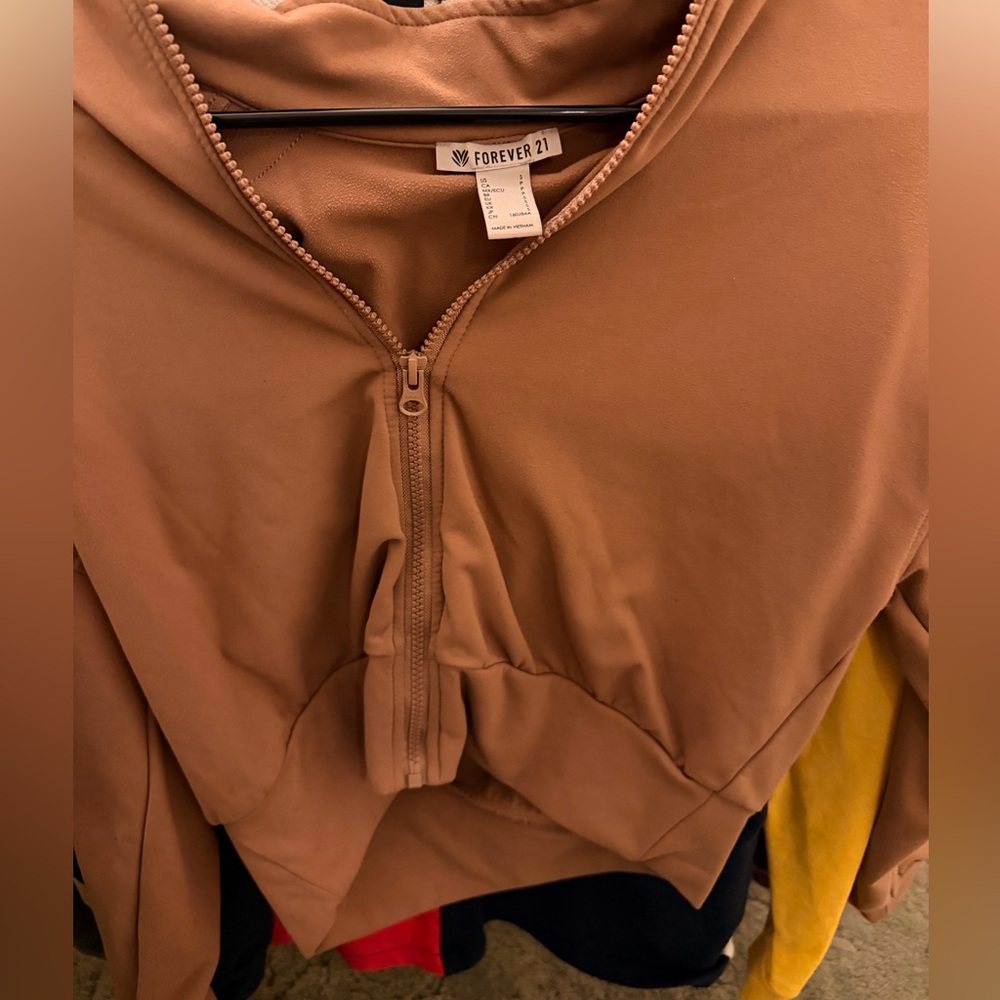 Forever 21 Women's Brown Bomber Jacket